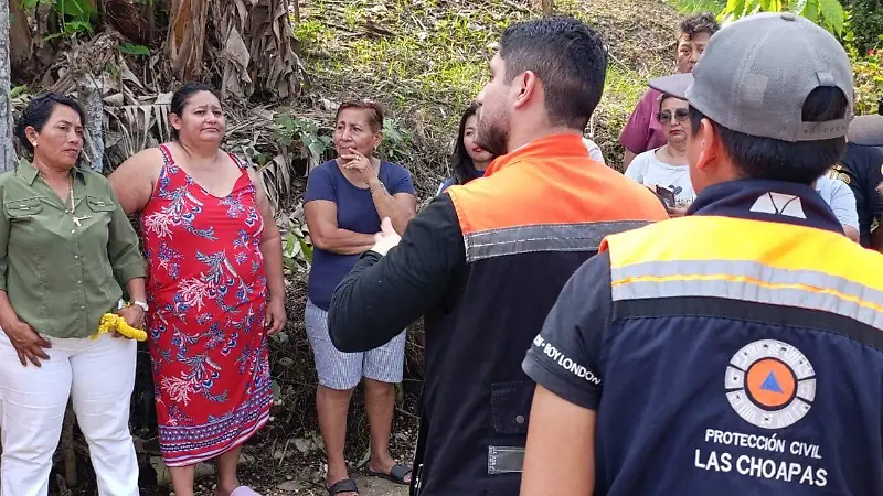 Protesta de vecinos en La Choapas